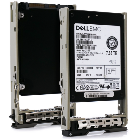 Dell EMC 118000634 G13 7.68TB SAS 12Gb/s 512e 1DWPD 2.5in Recertified Solid State Drive main