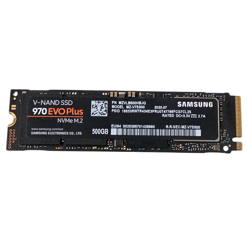 Samsung 970 EVO Plus MZVLB500HBJQ 500GB PCIe Gen 3.0 x4 4GB/s MLC NVMe M.2 2280 Refurbished SSD