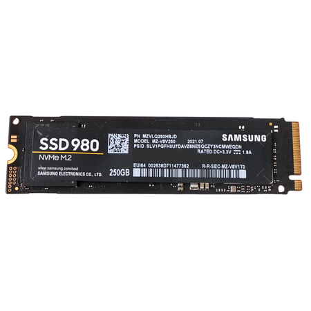 Samsung SSD 980 MZVLQ250HBJD 250GB PCIe Gen 3.0 x4 4GB/s 3D TLC NVMe M.2 2280 Refurbished SSD