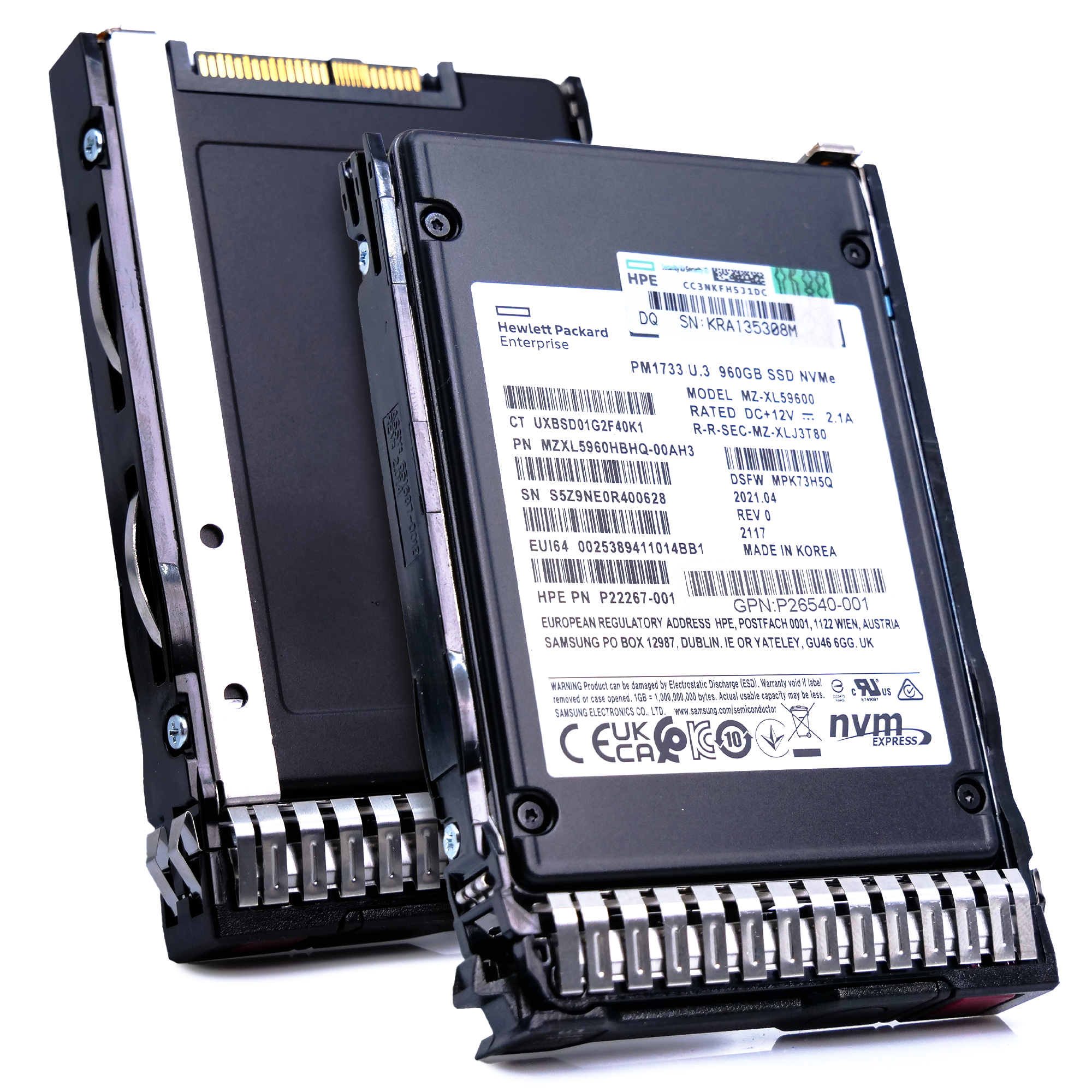 HP Generation 10 MZXL5960HBHQ P26540-001 960GB 1 DWPD U.3 V-NAND 2.5in Solid State Drive