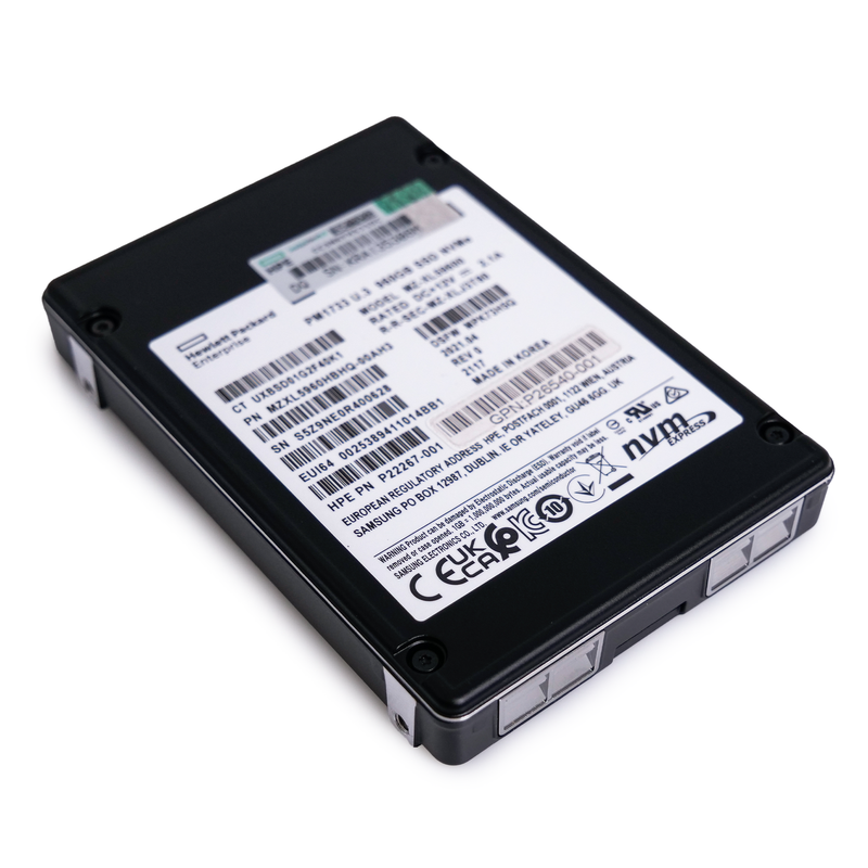 Samsung/HP PM1733 MZXL5960HBHQ 960GB 1 DWPD U.3 NVMe PCIe Gen 4.0 2.5in Enterprise Solid State Drive