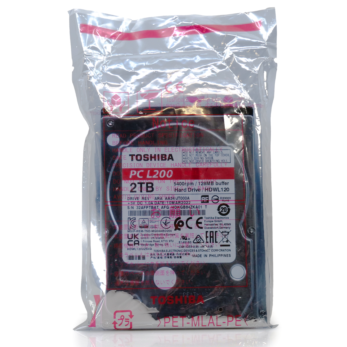 Toshiba L200 MQ04ABD200 2TB SATA 2.5