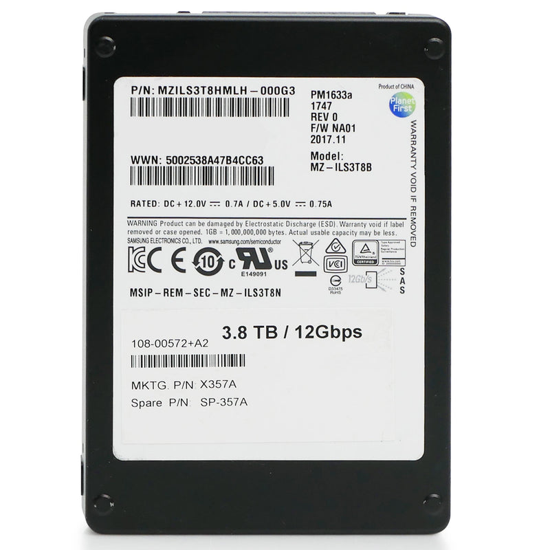 Samsung PM1633a MZILS3T8HMLH 3.84TB SAS 12Gb/s 2.5" SSD