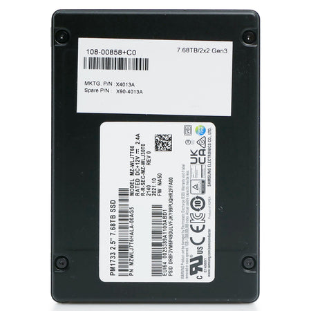 Samsung PM1733 MZWLJ7T6HALA 7.68TB 1 DWPD PCIe Gen 4.0 x4 8GB/s U.2 NVMe 2.5in Refurbished SSD