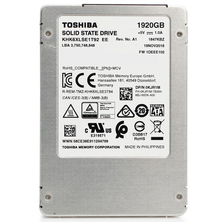 Dell/Toshiba HK6-DC KHK6XLSE1T92 1.92TB SATA 6Gb/s 3D TLC 2.5in Refurbished SSD