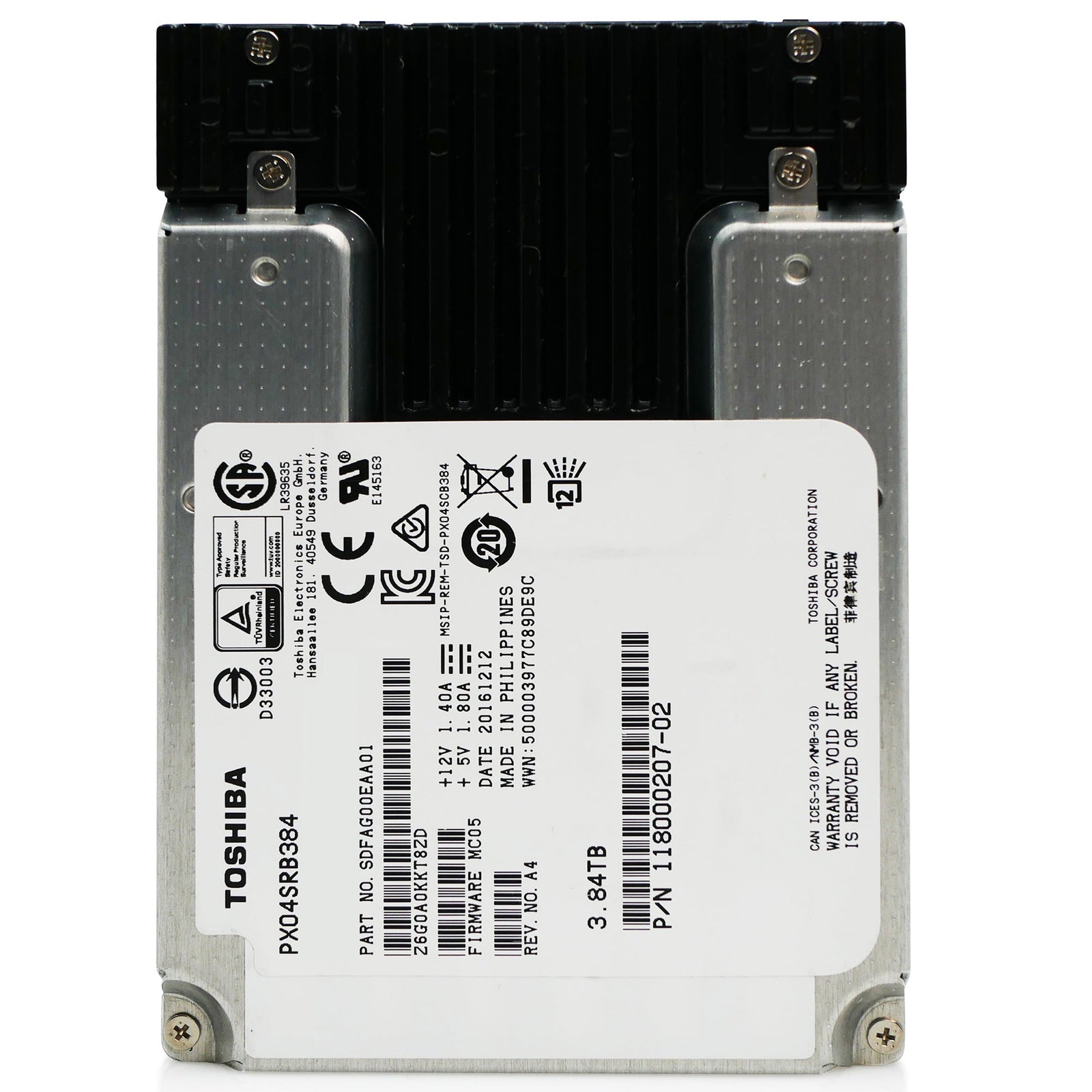 Disco SSD Enterprise Plus Toshiba PX04SRB384 De 3.84TB SAS - Usado