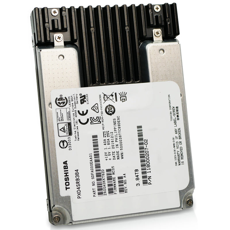 Toshiba Enterprise PX04SRB384 3.84TB 1 DWPD SAS 12Gb/s MLC 2.5in Refurbished SSD