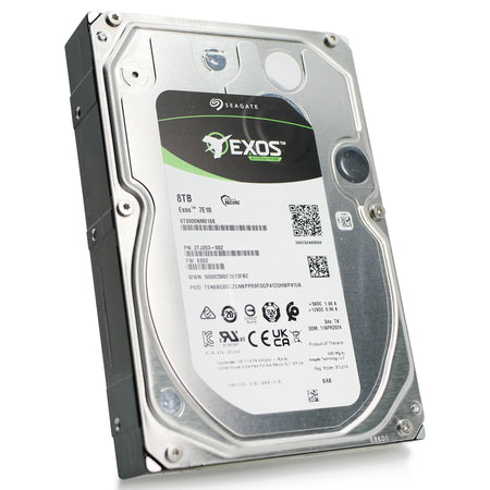 Seagate Exos 7E10 ST8000NM018B 8TB 7.2K RPM SAS 12Gb/s 512e 3.5in Refurbished HDD