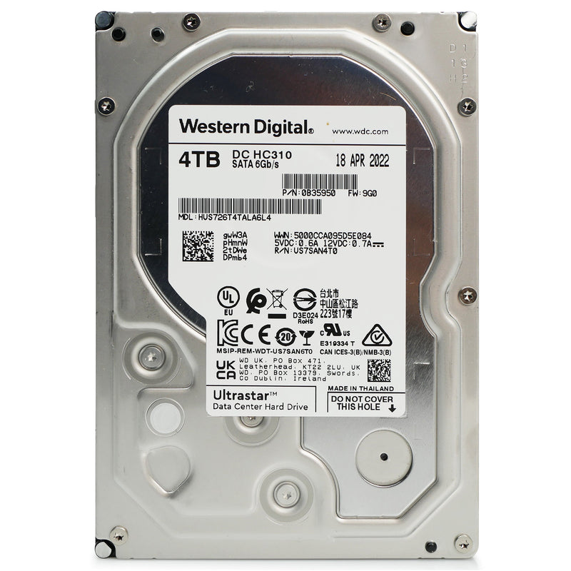 Western Digital Ultrastar DC HC310 HUS726T4TALA6L4 0B35950 4TB 7.2K RPM SATA 6Gb/s 512n 3.5in Hard Drive