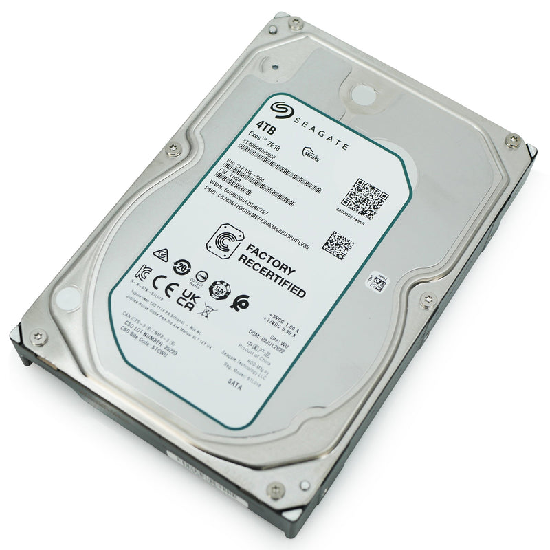 Seagate Exos 7E10 ST4000NM000B 4TB 7.2K RPM SATA 6Gb/s 512n 3.5in Recertified Hard Drive