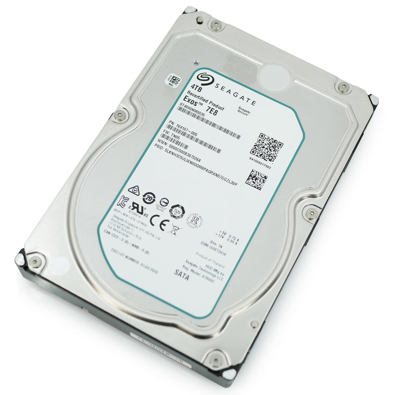 Seagate Exos 7E8 ST4000NM0035 4TB 7.2K RPM SATA 6Gb/s 512n 128MB 3.5" Manufacturer Recertified HDD