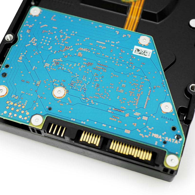 Toshiba MG08-D MG08ADP400E 4TB 7.2K RPM SATA 6Gb/s 512e 3.5in Hard Drive, back bottom connectors view
