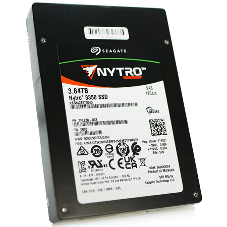 Seagate Nytro 3350 XS3840SE70045 3.84TB 1 DWPD SAS 12Gb/s 3D eTLC 2.5in Solid State Drive