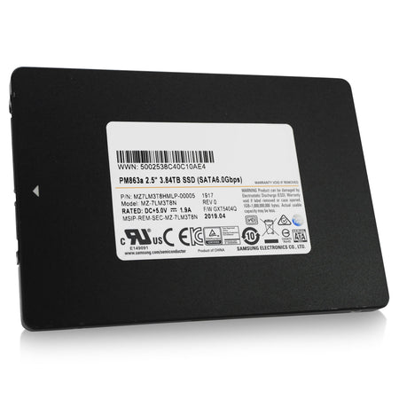 Samsung PM863a MZ7LM3T8HMLP 3.84TB SATA 6Gb/s 1.3 DWPD 3D TLC 2.5" Solid State Drive