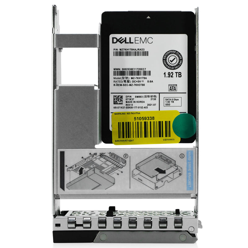 Dell G14 071K37 1.92TB 3 DWPD SATA 6Gb/s MLC Hybrid 3.5in Refurbished SSD