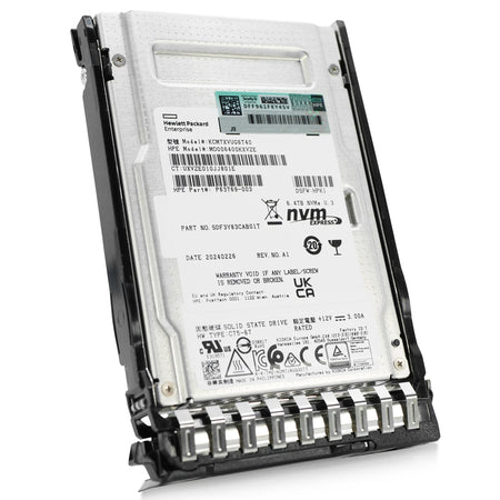 HPE Generation 10+ MO006400KXVZE P63769-003 6.4TB 3 DWPD PCIe Gen 4.0 x4 8GB/s 3D TLC U.3 NVMe 2.5in Solid State Drive