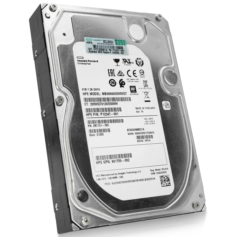 HP/Seagate Exos 7E8 ST6000NM021A 6TB 7.2K RPM SATA 6Gb/s 512e 3.5in Refurbished HDD