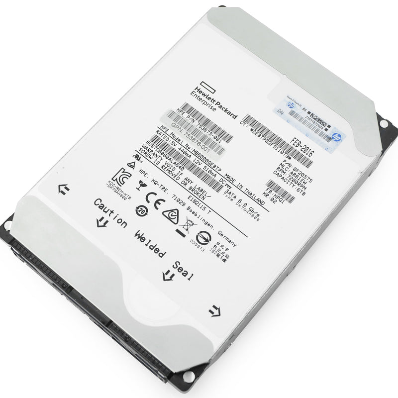 HP/HGST Ultrastar He6 HUS726060ALA640 0F20575 6TB 7.2K RPM SATA 6Gb/s 512n 3.5in Refurbished HDD