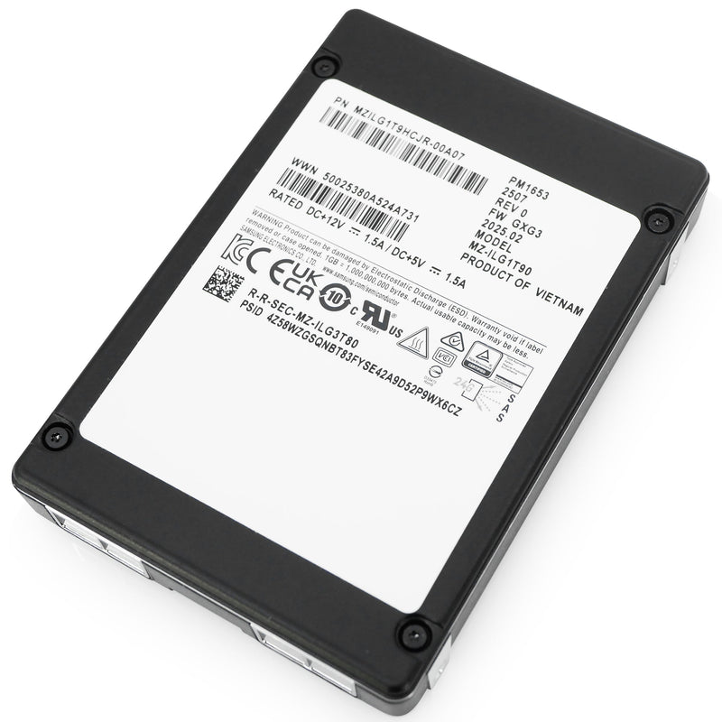 Samsung PM1653 MZILG1T9HCJR 1.92TB 1 DWPD SAS-4 24Gb/s V-NAND TLC 2.5in Solid State Drive