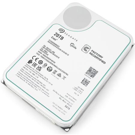 Seagate Exos ST20000NM002C 20TB 7.2K RPM SATA 6Gb/s 512e 3.5in Recertified Hard Drive