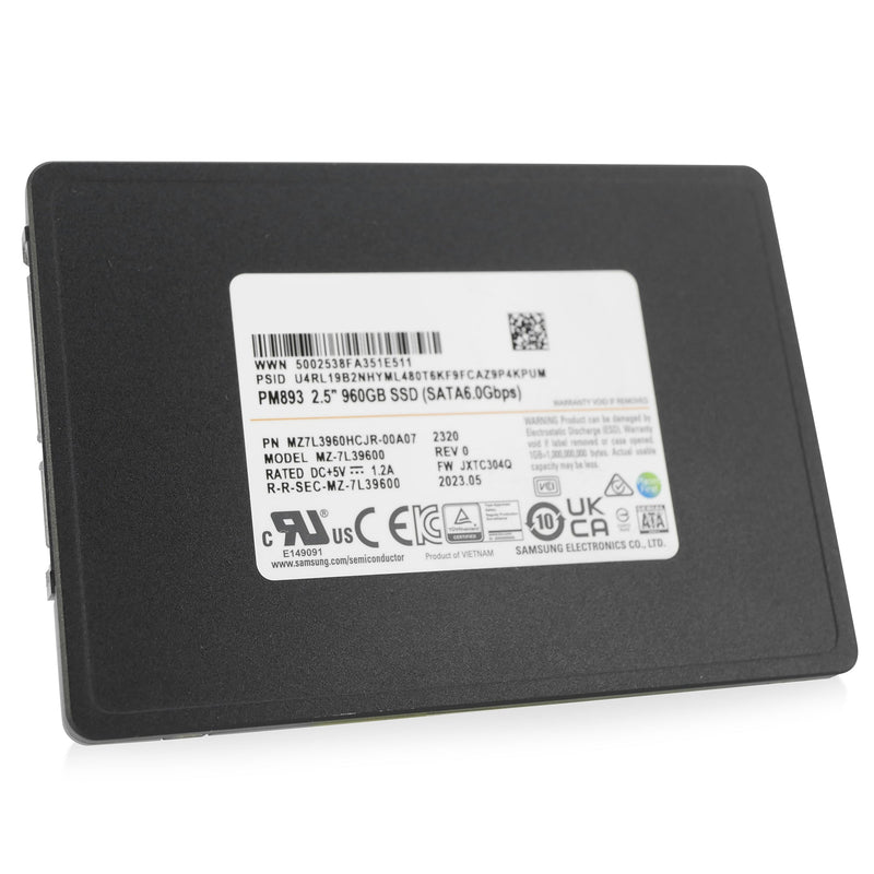 Samsung PM893 MZ-7L39600 MZ7L3960HCJR-00A07 960GB SATA 6Gb/s 2.5in Refurbished SSD