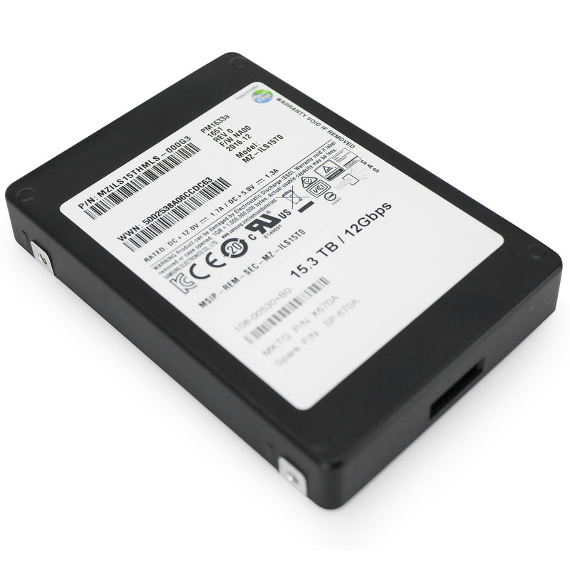 Samsung PM1633a MZILS15THMLS MZ-ILS15T0 15.36TB SAS 12Gb/s 2.5" SSD