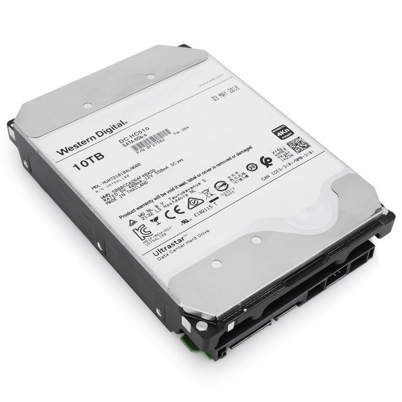 Western Digital DC HC510 HUH721010ALN600 0F27502 10TB 7.2K RPM SATA 6Gb/s 4Kn 256MB 3.5" ISE Power Disable Pin Hard Drive