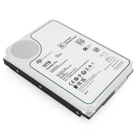 Seagate IronWolf Pro ST12000NT001 12TB 7.2K RPM SATA 6Gb/s 512e 3.5in Recertified Hard Drive