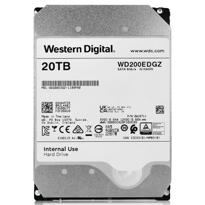 Western Digital WD200EDGZ 20TB 7.2K RPM SATA 6Gb/s 512e 3.5in Hard Drive