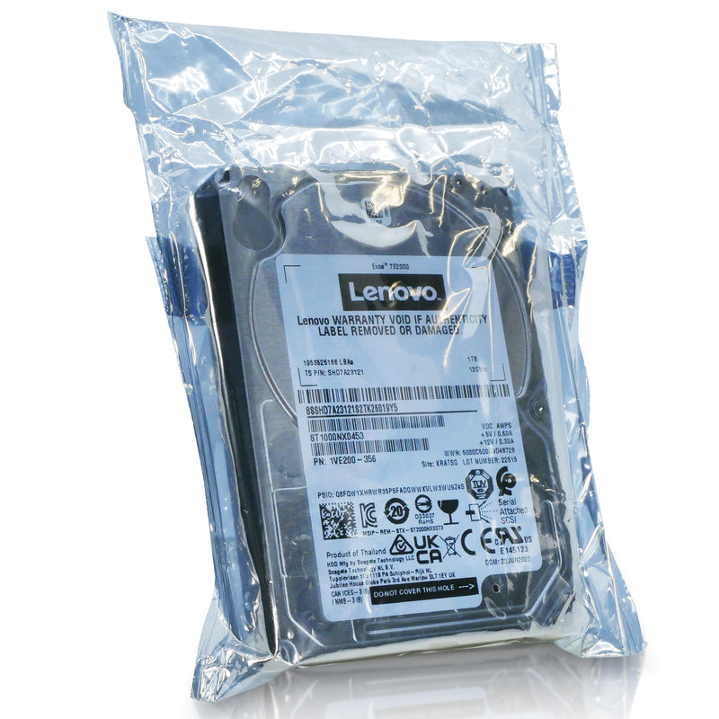 Seagate Exos 7E2000 ST1000NX0453 1TB 7.2K RPM SAS 12Gb/s 512n 2.5in Hard Drive, sealed front angled view