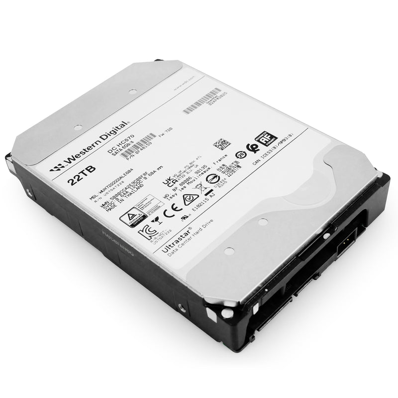 Western Digital Ultrastar DC HC570 WUH722222ALE604 0F48159 22TB 7.2K RPM SATA 6Gb/s 512e 3.5in Recertified Hard Drive
