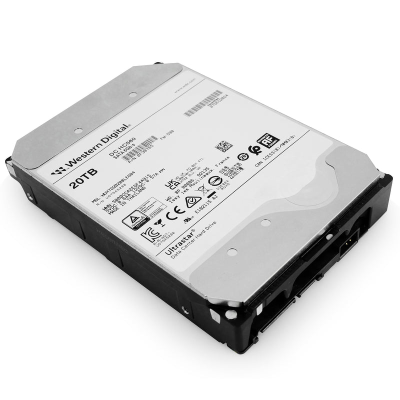Western Digtial Ultrastar DC HC560 WUH722020BLE604 0F38765 20TB 7.2K RPM SATA 6Gb/s 512e 3.5in Hard Drive