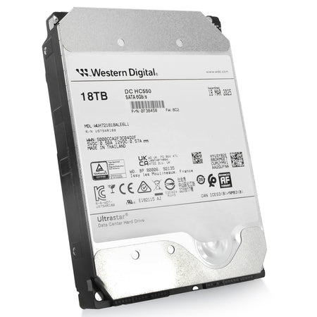 Western Digital Ultrastar DC HC550 WUH721818ALE6L1 0F38458 18TB 7.2K RPM SATA 6Gb/s 512e SED TCG-Enterprise 3.5in Hard Drive