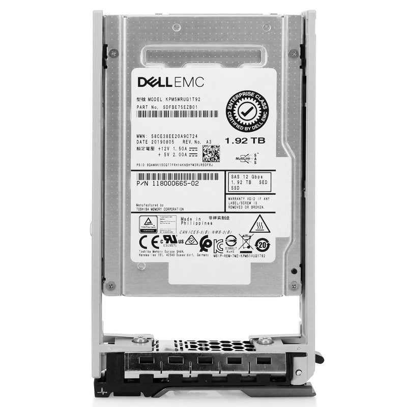 Dell G13 118000665-02 1.92TB 1 DWPD SAS 12Gb/s 3D TLC 2.5in Refurbished SSD
