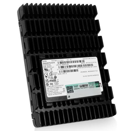 HP/Micron 7500 MAX MTFDKCC6T4TGQ 6.4TB PCIe Gen 4.0 x4 8GB/s 3D TLC U.3 NVMe 2.5in Recertified Solid State Drive
