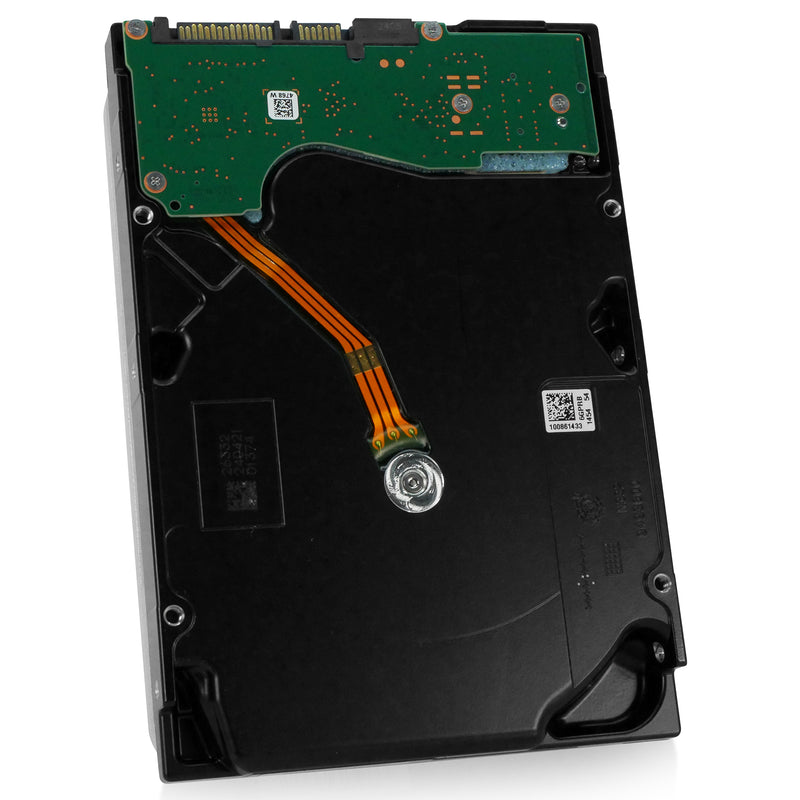 Dell/Seagate Exos X18 ST16000NM002J 16TB 7.2K RPM SATA 6Gb/s 512e 3.5in Hard Drive, back angled view