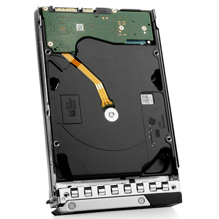 Dell G14 0KTJTY 12TB 7.2K RPM SATA 6Gb/s 512e 3.5in Hard Drive, back angled view