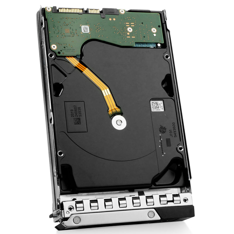 Dell G14 0KTJTY 12TB 7.2K RPM SATA 6Gb/s 512e 3.5in Hard Drive, back angled view