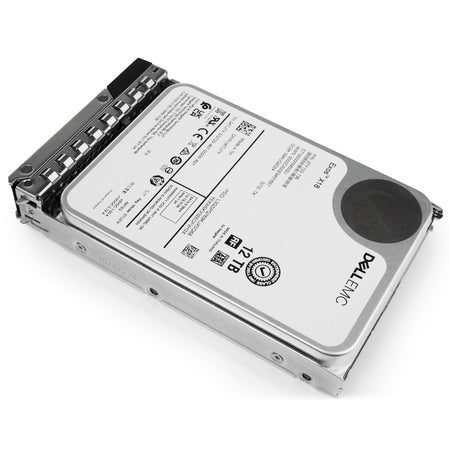 Dell G14 0KTJTY 12TB 7.2K RPM SATA 6Gb/s 512e 3.5in Hard Drive, front top side view