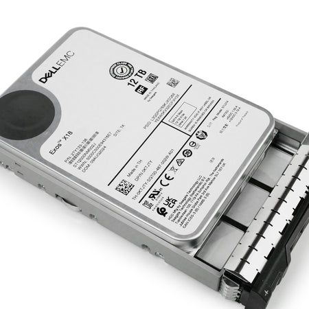 Dell G13 0KTJTY 12TB 7.2K RPM SATA 6Gb/s 512e 3.5in Hard Drive, front bottom side view