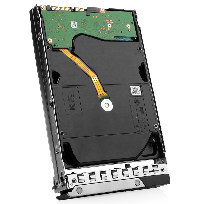 Dell G14 0WDVF4 20TB 7.2K RPM SATA 6Gb/s 512e 3.5in Hard Drive, back angled view
