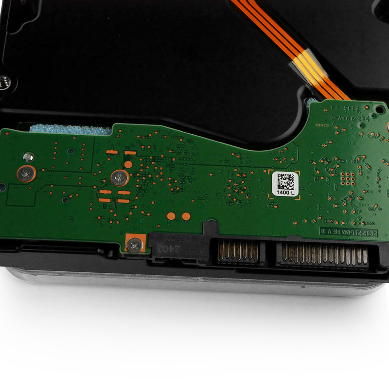Dell/Seagate Exos X20 ST20000NM008D 20TB 7.2K RPM SATA 6Gb/s 512e 3.5in Hard Drive, back bottom connectors view