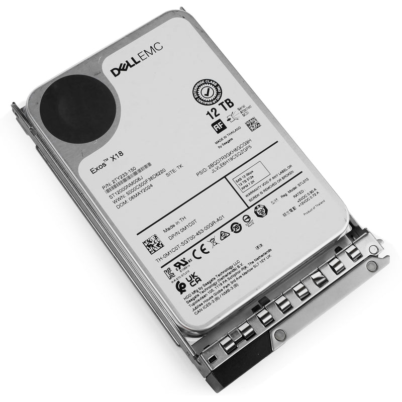 Dell G14 0M1C0T 12TB 7.2K RPM SAS 12Gb/s 512e 3.5in Refurbished HDD