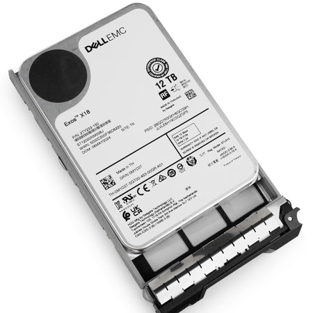 Dell G13 0M1C0T 12TB 7.2K RPM SAS 12Gb/s 512e 3.5in Enterprise Hard Drive, front bottom angled view
