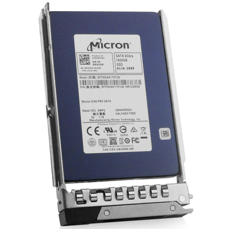 Dell G14 0R4V09 1.92TB SATA 6Gb/s 3D TLC 2.5in Solid State Drive, front angled view