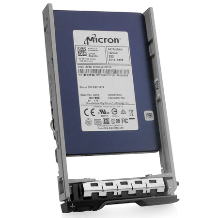 Dell G13 0R4V09 1.92TB SATA 6Gb/s 3D TLC 2.5in Solid State Drive, front angled view