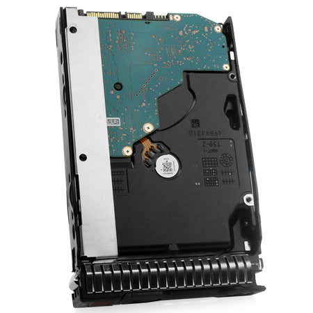 HP Generation 8 MB014000GWTFF P04386-002 14TB 7.2K RPM SATA 6Gb/s 512e 3.5in Hard Drive, back angled view