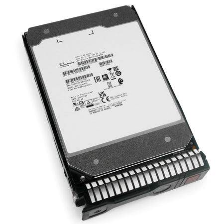 HP Generation 8 MB014000GWTFF P04386-002 14TB 7.2K RPM SATA 6Gb/s 512e 3.5in Hard Drive, front bottom angled view