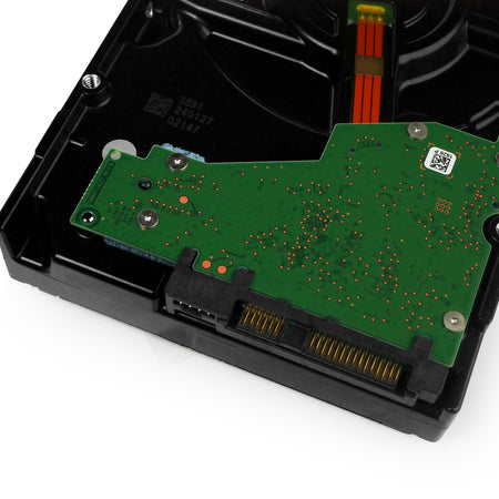 Dell/Seagate Exos 7E10 ST8000NM024B 8TB 7.2K RPM SAS 12Gb/s 512e 3.5in Hard Drive, back angled connectors view