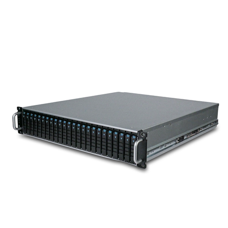 AIC J2024-01 24-Bay 2.5" SAS/SATA JBOD, 2U Rackmount Storage Enclosure, 2U24SAS3 Single Expander (Refurbished)